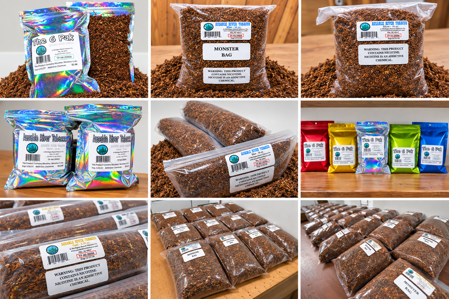 Au Sable River Tobacco product photography